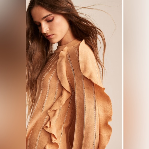 Rebecca Taylor Pleat Stitch Wool-Blend Sweater - Picture 4 of 8